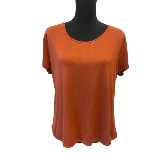 2 knotted loose fit XL tops rust lavender sexy soft comfy low back - Picture 5 of 11